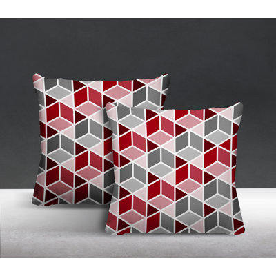 Indoor / Outdoor Geometric Square Throw Pillow