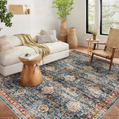 Tapis lavable pour tapis de salon Boho Vintage