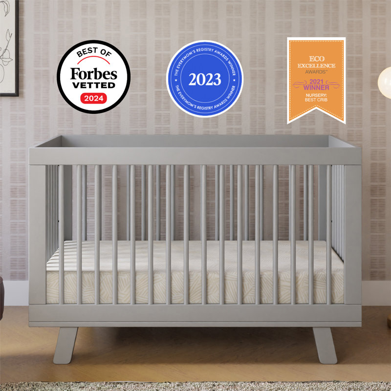 Hudson 3-in-1 Convertible Crib, Gray