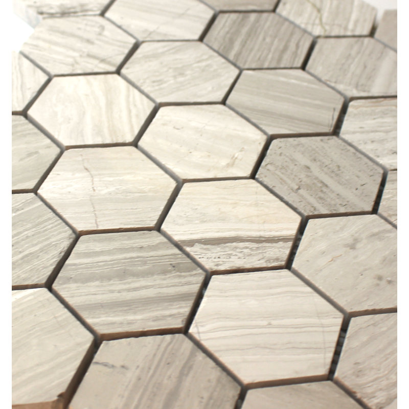 Carrelage mosaïque Hexagon Travertine