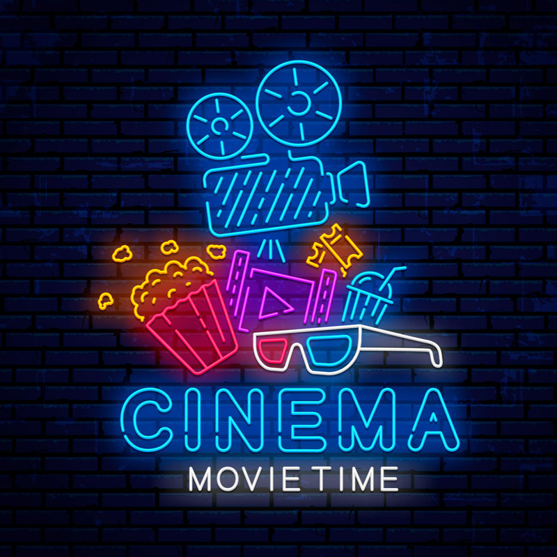 " Cinema Signboard ", 36" H x 36" W  