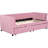 Twin Daybed In Pink With Ergonomic Design And 2 Spacious Drawers - Home Essentials Size Back For Peaceful Bedroom Tranquility-1257733004