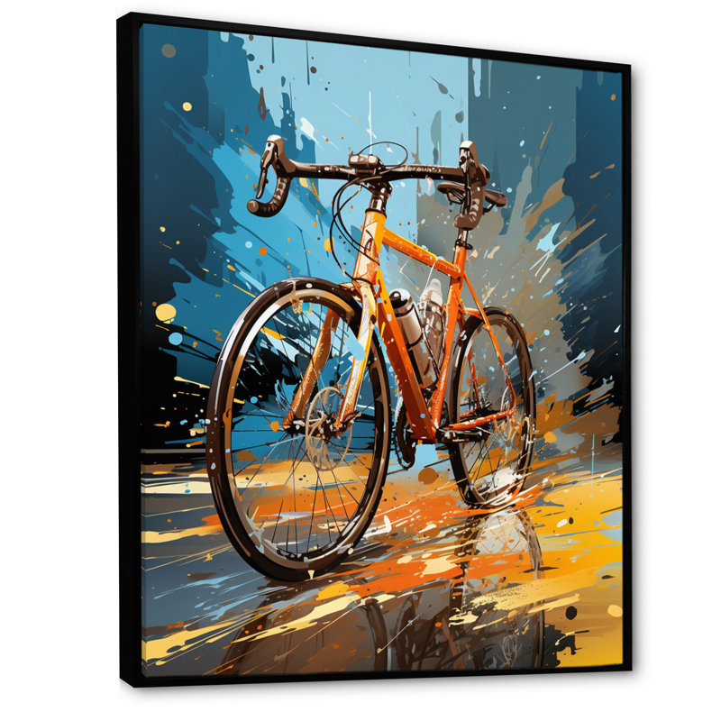 Vélo «Bold Rides II» - impression, Cadre flottant noir, H 44 po x l 34 po x P 1,5 po