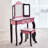 Teamson Kids Fashion Prints Animal Wooden Vanity Table & Stool with Mirror for Pretend Play Makeup-1662827200