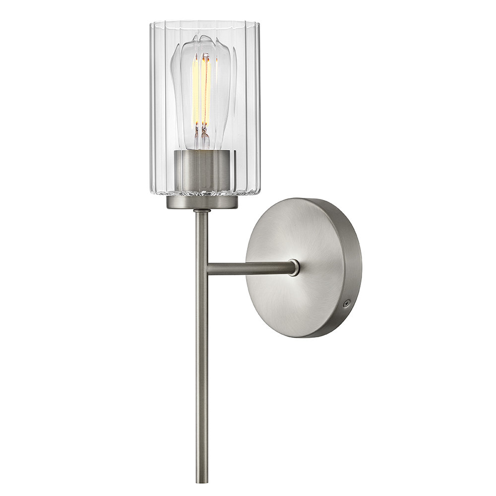 Lark Leta Single Light Bath Sconce, Brushed Nickel