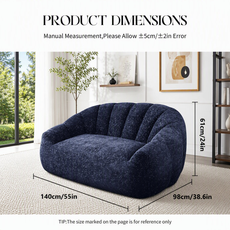 Canapé Bear Paw, fauteuil à billes Comfy, Bleu
