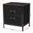 Baxton Studio Laura Vintage Black Canvas 2-Drawer End Table Trunk