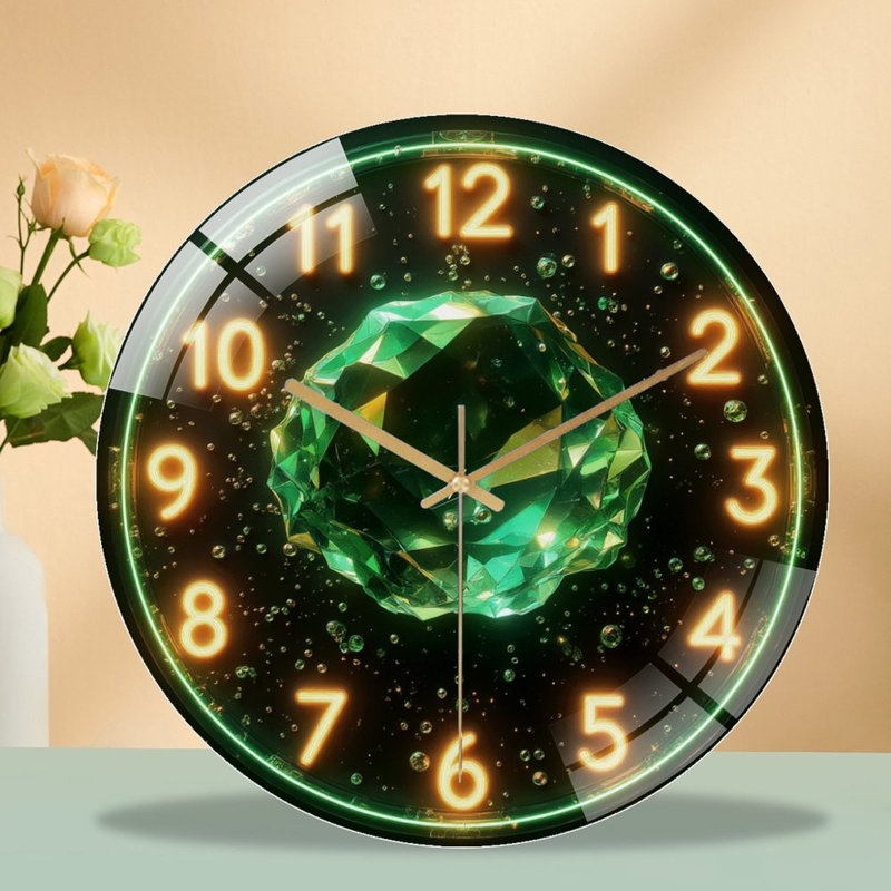 Horloge murale en verre Emerald