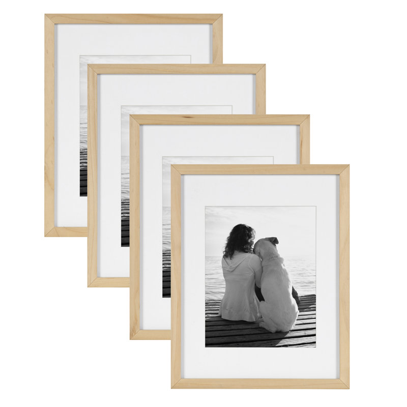 Ensemble de cadres muraux en bois Creason, Brun rustique, 11 po x 14 po, 8 po x 10 po, Paquet de 4