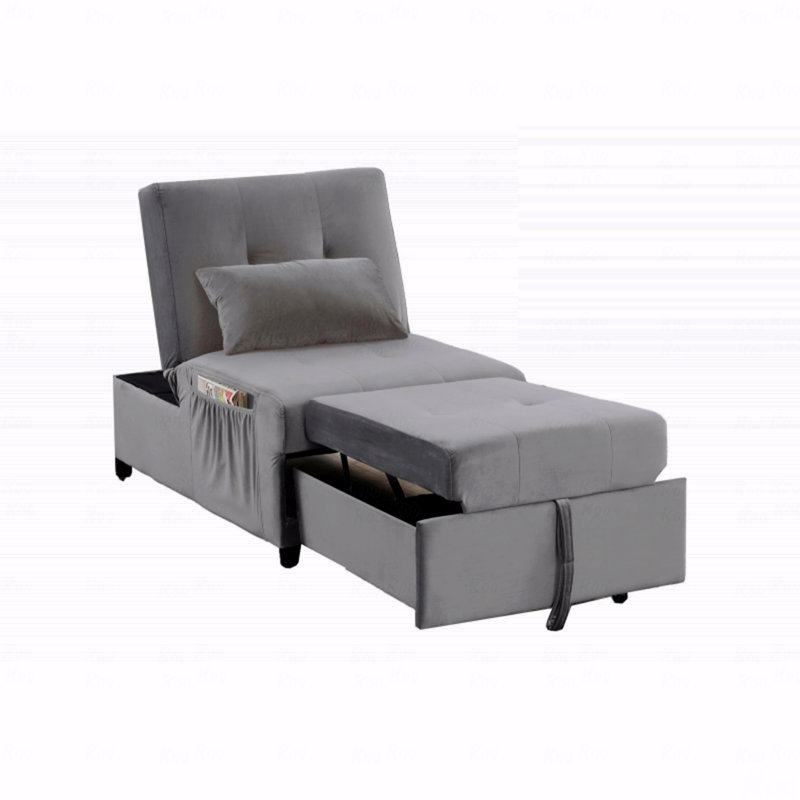 Méridienne convertible en velours