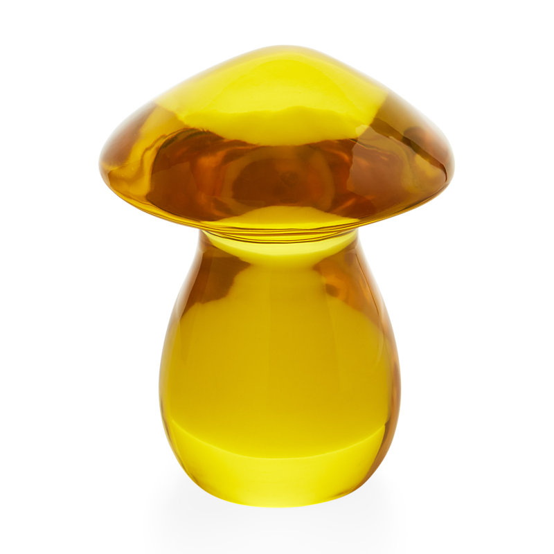 Yellow Acrylic Mushroom Sculpture