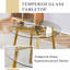Table ronde en verre trempé transparent de style moderne avec pieds en métal et 2 chaises-1493646214-1493645435