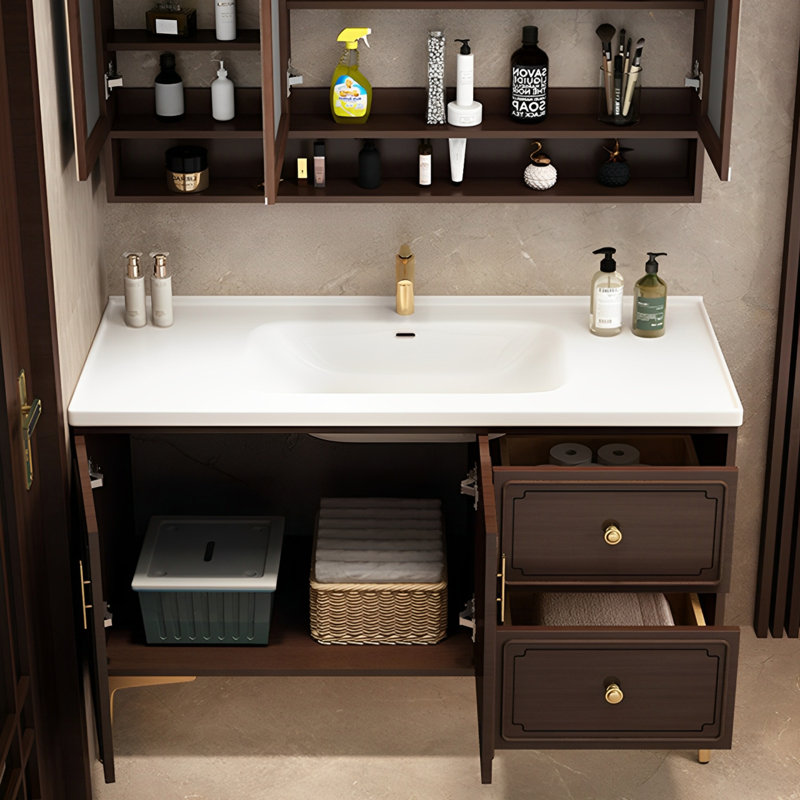 Chinese-style luxury retro bathroom Vanity