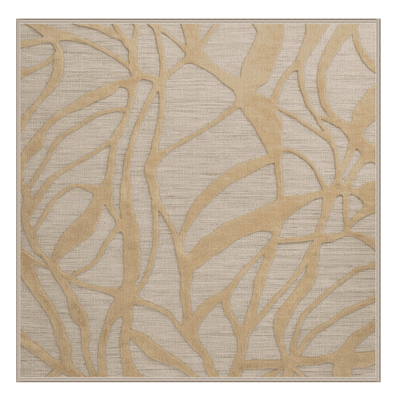 Tapis abstrait lavable à la machine, Carré 6 pi