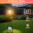 Huotian Solar Lights With Plant Stand, Outdoor Floor Lamps, Waterproof Solar Powered Floor Lamps For Patio Deck Porch Yard Garden Decor,Mother's Day Gift
