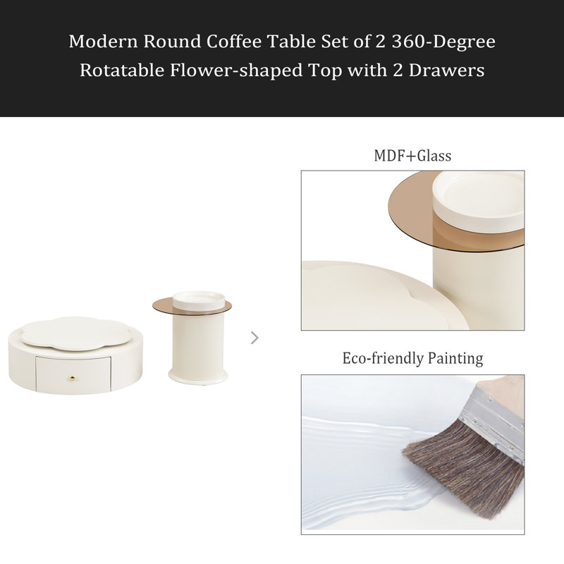 Ensemble de 2 tables basses Modern Modern