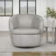 Fauteuil demi-tonneau pivotant 100% cuir italien Crandell-792964288