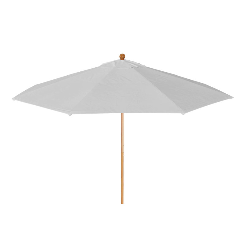 Parasol en bois de teck 11 pi, Blanc