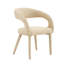 Chaises de salle à manger rembourrées à dossier demi-tonneau Boucle-128965649