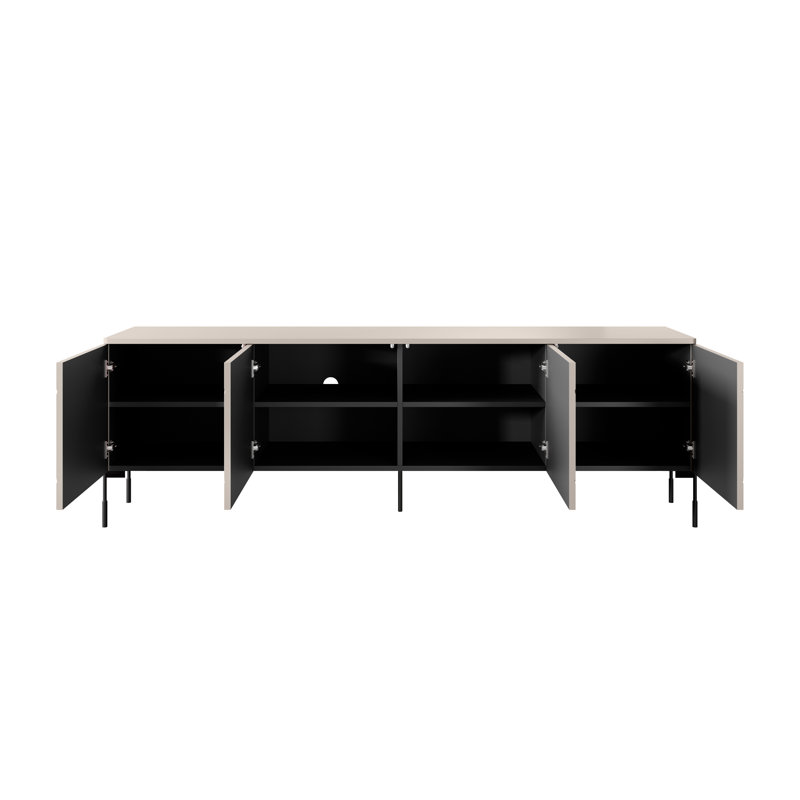 Aslean TV Stand for TVs up to 55", Cashmere, 204cm W