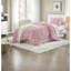 Shabby Chic Pink Bedding Sets, Cozy Microfiber Comforter For All Seasons