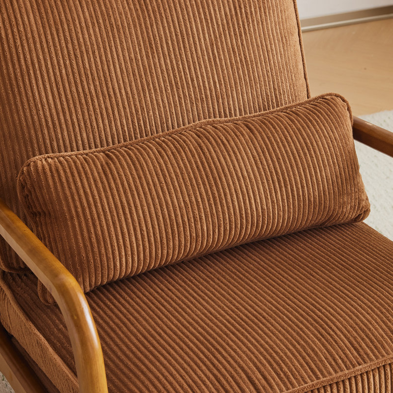 Fauteuils Elizabeth, Velours côtelé brun