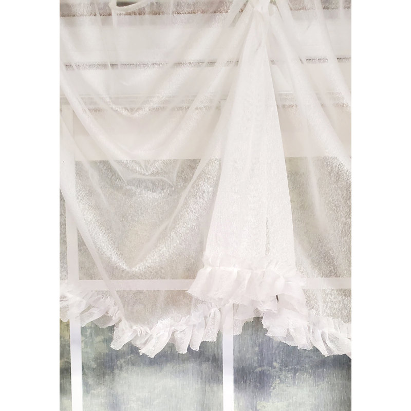 Cantonnière transparente SheerSwag, Blanc