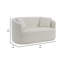 Causeuse Sandar de 64 po, 2 coussins décoratifs, forme de tonneau, chenille beige doux