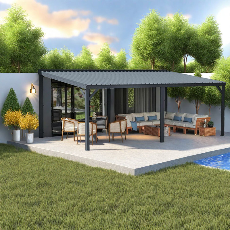 Spacious Canopies & Gazebos(must Include Frame) Steel Modern Patio Shelter