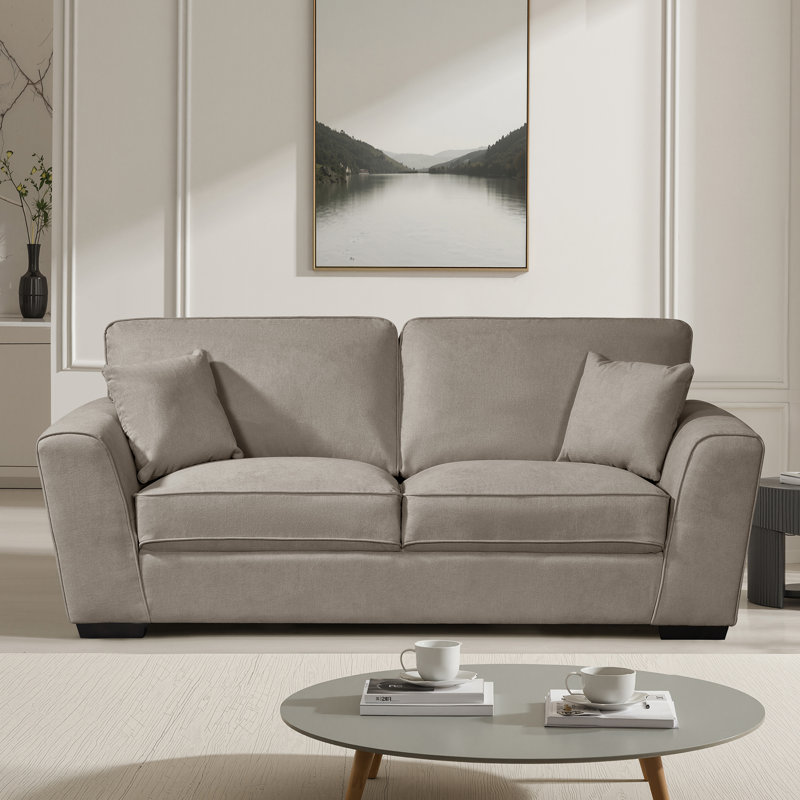 Alasha Fabric Sofa, 3, Brown
