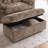 Double Recliner Sofa with USB Charging and Storage Ottoman-1065744521