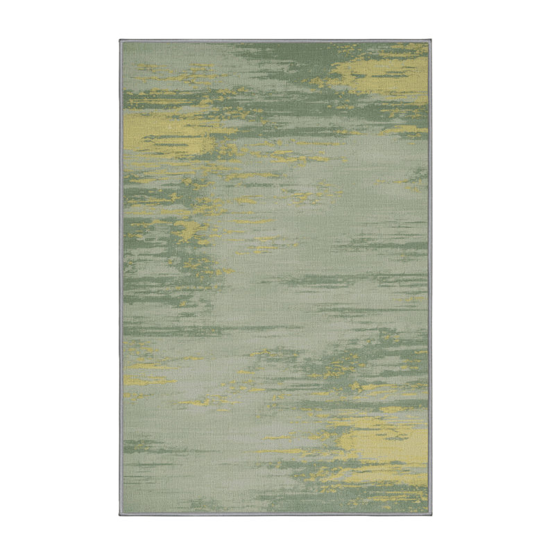Tapis abstrait lavable à la machine, Tapis de couloir 2 pi x 4 pi