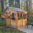 8 ft. W x 8 ft. D Cedar Wood Sunshed Garden Shed with Metal Roof