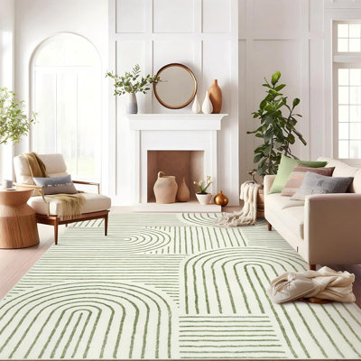 Tapis lavable à la machine pour tapis de salon moderne antidérapant