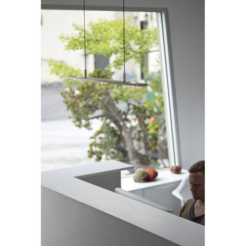 Brevis Linear LED Pendant, Brushed Aluminum, 42", (2700K) Dry Warm White