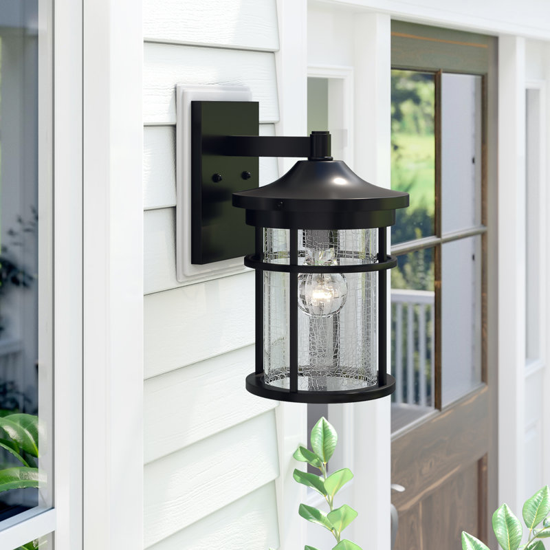 Lanterne murale pour l'extérieur Thorton, Noir, H 17,75 po x l 11 po x P 12,25 po