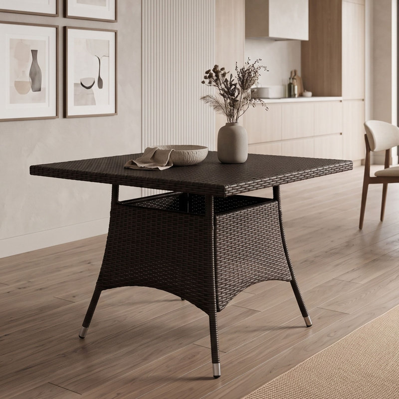 Square Wicker Dining Table