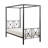 Black Finish Twin Platform Bed Canopy Metal Frame Modern Traditional 1pc,Platfrom Bed,Bed Frame -32735734