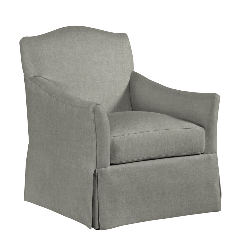 Fauteuil à housse large Florian, Gris chiné