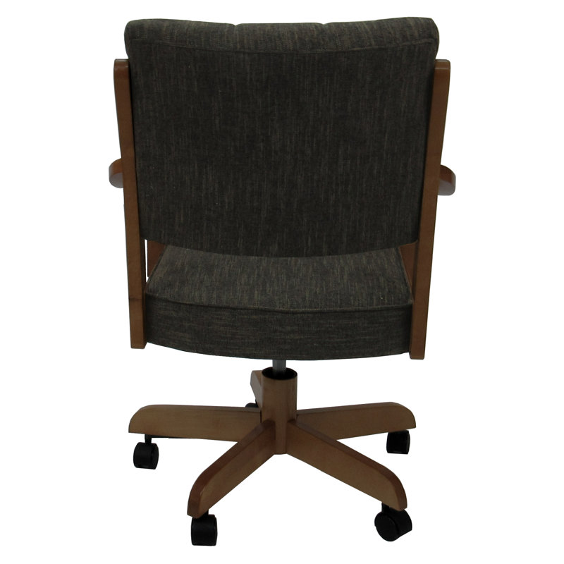 Evteka Upholstered Arm Chair, Sanora Brown, Dark Brown