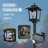63" Solar Lamp Post, Outdoor Lights Waterproof, Floor Lamp for Patio, Replaceable Bulb, Warm White(Set of 2)