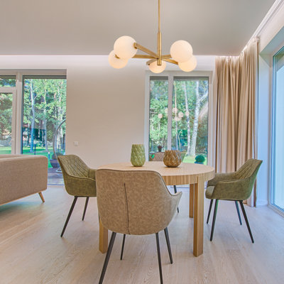 Opaline 5-Light Chandelier  with Opal Glass Globes
