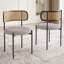 Ensemble de chaises de salle à manger rembourrées modernes avec chaises en rotin et chaises de cuisine