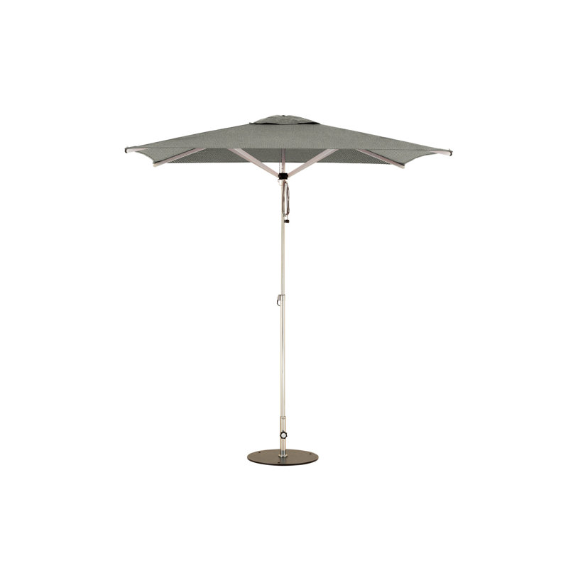 Swift 6.6' Square Umbrella, Square Metal Base with Wheels, Pacific Blue