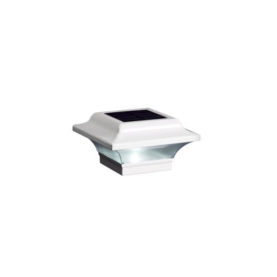 0358ED91D46A4E339185682B37D33C3F 2.5 X 2.5 Inch White Aluminum Imperial Solar Post Cap