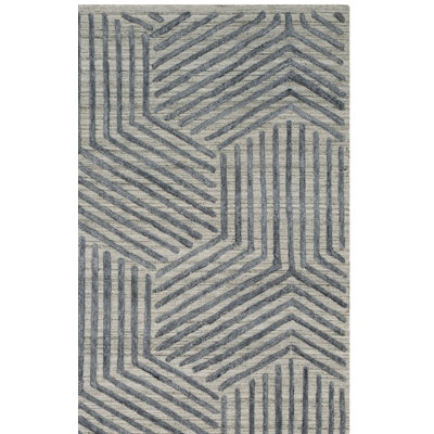 Yarbro Hand Loomed Wool And Viscose Geometric Rug