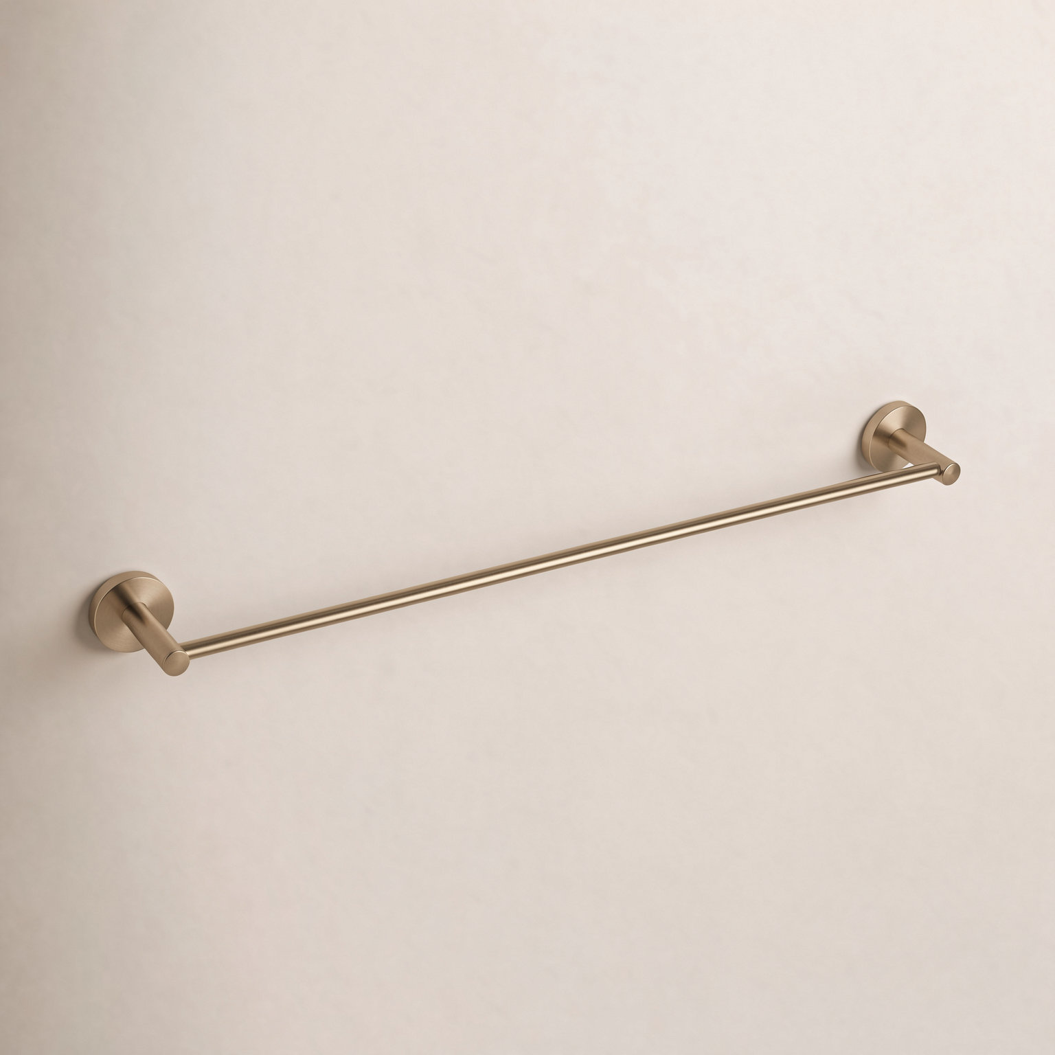 Circular 26" Wall Mounted Towel Bar, 2.13" H x 24" W x 2.88" D, Brushed Brass