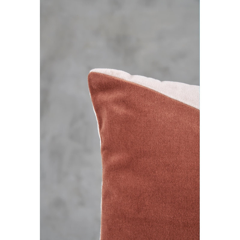 Geometric Square Cushion, Terracotta