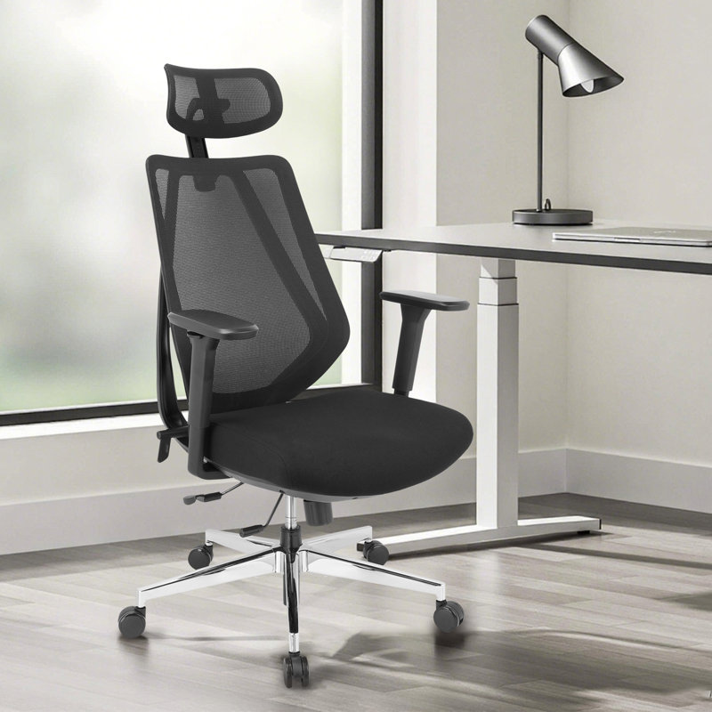Ergonomic Office Chair with 3D Headrest & Mesh Back - Fully Adjustable Task Chair