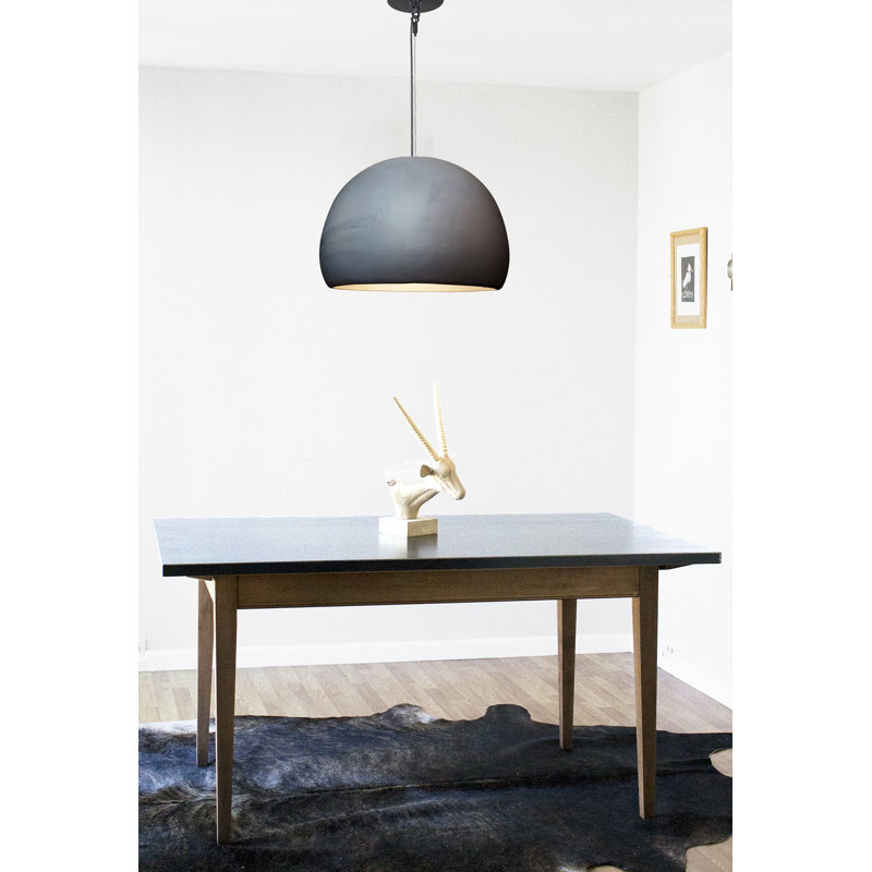 Luminaire suspendu 1 lumière, Noir, Noir mat